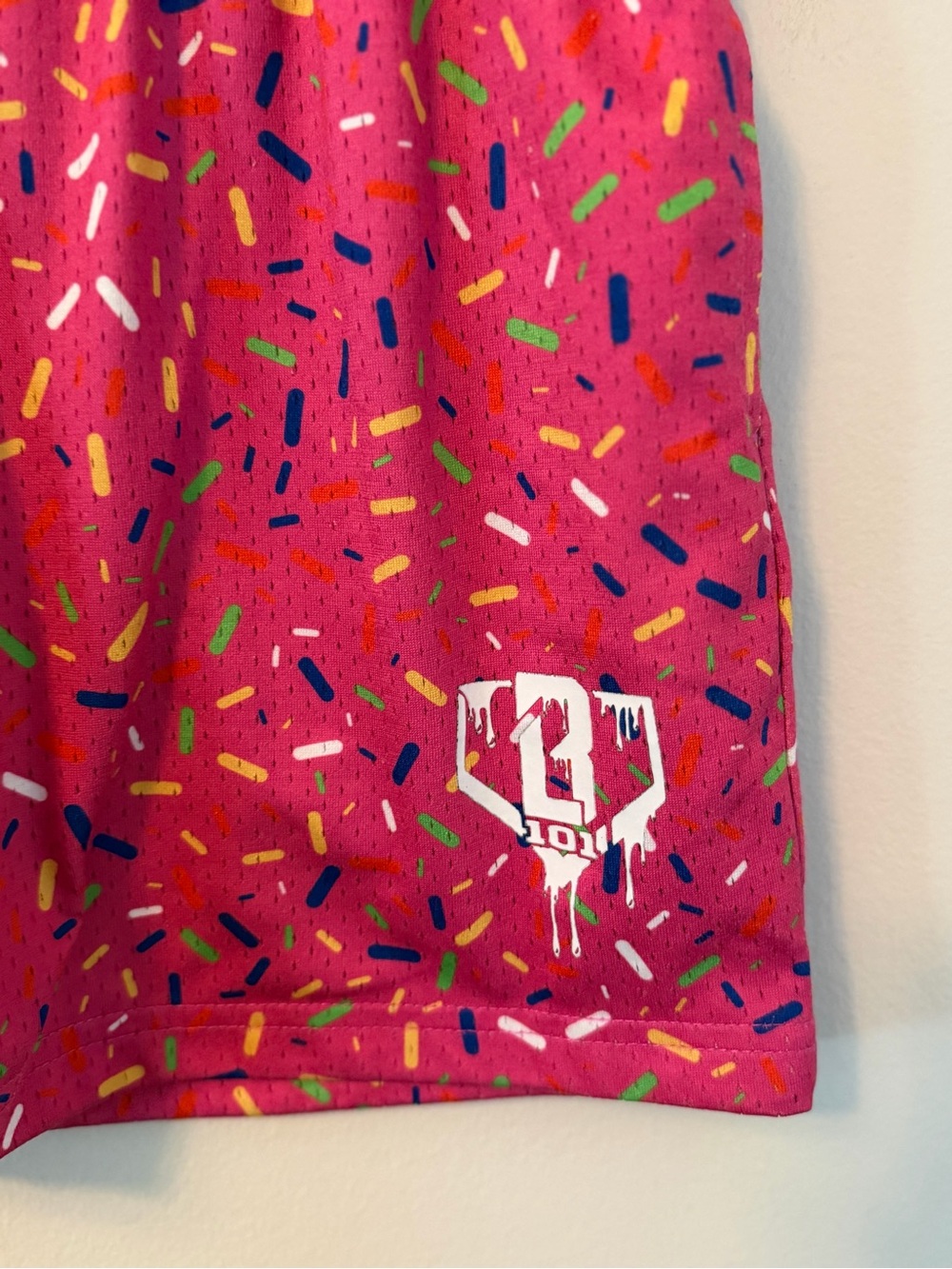Baseball Lifestyle 101 Pink Sprinkles Ice Cream Shorts - Picture 2 of 3